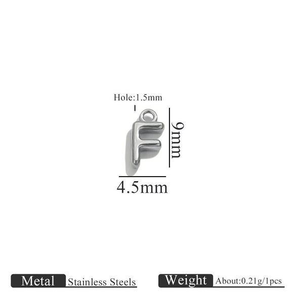Jewelry Accessories Stainless Steel Letter Mini Ring Handmade With Electroplating