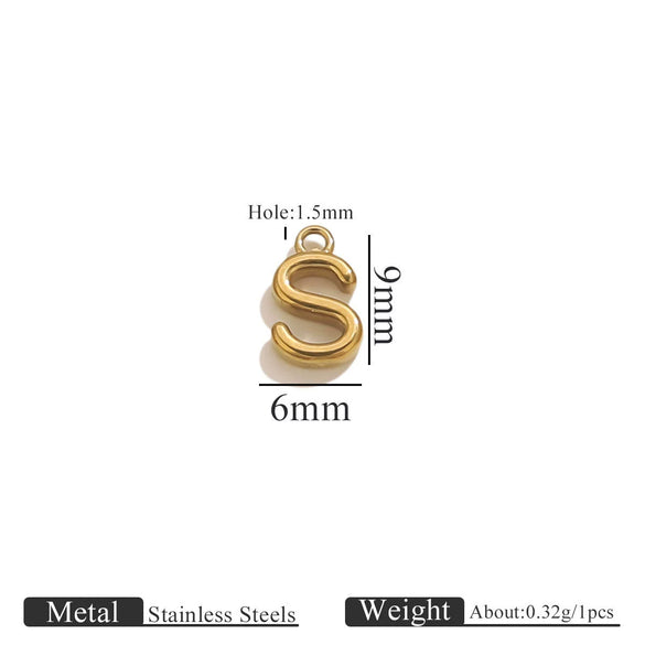 Jewelry Accessories Stainless Steel Letter Mini Ring Handmade With Electroplating
