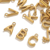 Jewelry Accessories Stainless Steel Letter Mini Ring Handmade With Electroplating