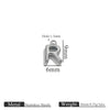 Jewelry Accessories Stainless Steel Letter Mini Ring Handmade With Electroplating