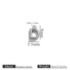 Jewelry Accessories Stainless Steel Letter Mini Ring Handmade With Electroplating