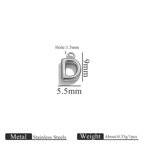 Jewelry Accessories Stainless Steel Letter Mini Ring Handmade With Electroplating