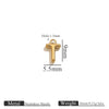 Jewelry Accessories Stainless Steel Letter Mini Ring Handmade With Electroplating