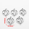 Jewelry Accessories Stainless Steel Letters Cut Out Handmade Vacuum Plating Sliding Pendant Natural Plant Flowers Style