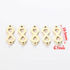 Jewelry Accessories Stainless Steel Letters Cut Out Handmade Vacuum Plating Sliding Pendant Natural Plant Flowers Style