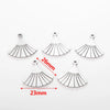 Jewelry Accessories Stainless Steel Letters Cut Out Handmade Vacuum Plating Sliding Pendant Natural Plant Flowers Style