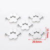 Jewelry Accessories Stainless Steel Letters Cut Out Handmade Vacuum Plating Sliding Pendant Natural Plant Flowers Style