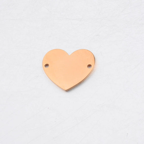 Jewelry Accessories Stainless Steel Love Heart Pendant Connector Mirror Polished