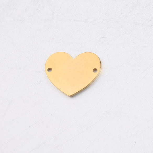 Jewelry Accessories Stainless Steel Love Heart Pendant Connector Mirror Polished