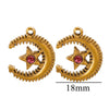 Jewelry Accessories Stainless Steel Moon Fivepointed Star Fish Pattern Electroplated Pendant Necklace Earrings