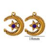 Jewelry Accessories Stainless Steel Moon Fivepointed Star Fish Pattern Electroplated Pendant Necklace Earrings