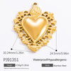 Jewelry Accessories Stainless Steel Moon Heart Earring Pendant With Oil Dripping And Colored Diamond Inlaid