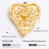 Jewelry Accessories Stainless Steel Moon Heart Earring Pendant With Oil Dripping And Colored Diamond Inlaid