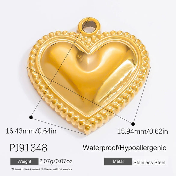 Jewelry Accessories Stainless Steel Moon Heart Earring Pendant With Oil Dripping And Colored Diamond Inlaid