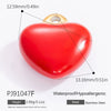 Jewelry Accessories Stainless Steel Moon Heart Earring Pendant With Oil Dripping And Colored Diamond Inlaid