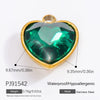Jewelry Accessories Stainless Steel Moon Heart Earring Pendant With Oil Dripping And Colored Diamond Inlaid
