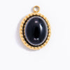 Jewelry Accessories Stainless Steel Natural Obsidian Pendant Necklace Bracelet French Retro Style With Totem Pattern Electroplating