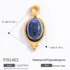 Jewelry Accessories Stainless Steel Natural Obsidian Pendant Necklace Bracelet French Retro Style With Totem Pattern Electroplating