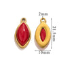 Jewelry Accessories Stainless Steel Natural Stone Oval Horse Eye Pendant Electroplated 18K Gold