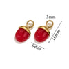 Jewelry Accessories Stainless Steel Natural Stone Pine Cone And Oval Shaped Pendant Electroplated 18K Gold
