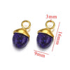 Jewelry Accessories Stainless Steel Natural Stone Pine Cone Shaped Pendant With 18K Gold Plating Electroplating