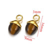 Jewelry Accessories Stainless Steel Natural Stone Pine Cone Shaped Pendant With 18K Gold Plating Electroplating