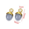 Jewelry Accessories Stainless Steel Natural Stone Pine Cone Shaped Pendant With 18K Gold Plating Electroplating