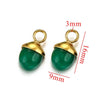 Jewelry Accessories Stainless Steel Natural Stone Pine Cone Shaped Pendant With 18K Gold Plating Electroplating