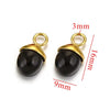 Jewelry Accessories Stainless Steel Natural Stone Pine Cone Shaped Pendant With 18K Gold Plating Electroplating