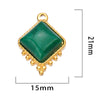 Jewelry Accessories Stainless Steel Natural Stone Square French Retro Style Electroplated