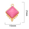 Jewelry Accessories Stainless Steel Natural Stone Square French Retro Style Electroplated
