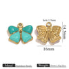 Jewelry Accessories Stainless Steel Oil Dripping Bow Pendant Electroplating Diy Handmade