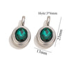 Jewelry Accessories Stainless Steel Oval Rhinestone Bead Pendant 18K Gold Electroplated