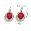 Jewelry Accessories Stainless Steel Oval Rhinestone Bead Pendant 18K Gold Electroplated