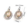 Jewelry Accessories Stainless Steel Oval Rhinestone Bead Pendant 18K Gold Electroplated