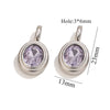 Jewelry Accessories Stainless Steel Oval Rhinestone Bead Pendant 18K Gold Electroplated