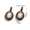 Jewelry Accessories Stainless Steel Oval Rhinestone Bead Pendant 18K Gold Electroplated