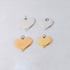 Jewelry Accessories Stainless Steel Peach Heart Pendant Bracelet Necklace With Diamond Vacuum Electroplated And Fine Polished Glossy Style