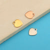 Jewelry Accessories Stainless Steel Peach Heart Pendant Fully Polished Electroplated