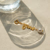 Jewelry Accessories Stainless Steel Pearl Letter Twist Love Pendant Electroplating Geometric Style