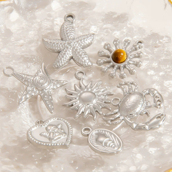 Jewelry Accessories Stainless Steel Pendant With Eyes Pattern Vacuum Electroplated