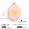 Jewelry Accessories Stainless Steel Pendant With Heart Butterfly Love Pattern And Dripping Oil Design