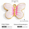Jewelry Accessories Stainless Steel Pendant With Heart Butterfly Love Pattern And Dripping Oil Design