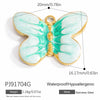 Jewelry Accessories Stainless Steel Pendant With Heart Butterfly Love Pattern And Dripping Oil Design