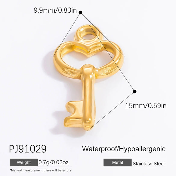 Jewelry Accessories Stainless Steel Pendant With Heart Butterfly Love Pattern And Dripping Oil Design