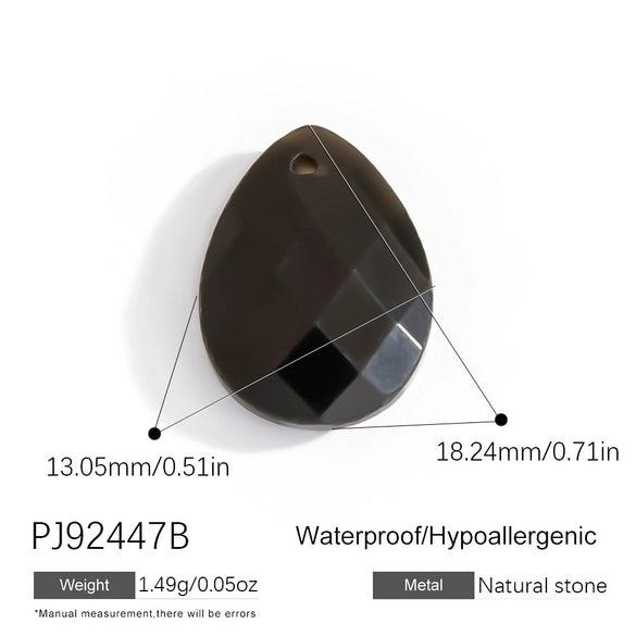Jewelry Accessories Stainless Steel Perfume Bottle Dropshaped Cat's Eye Stone Electroplated Pendant Necklace