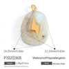 Jewelry Accessories Stainless Steel Perfume Bottle Dropshaped Cat's Eye Stone Electroplated Pendant Necklace