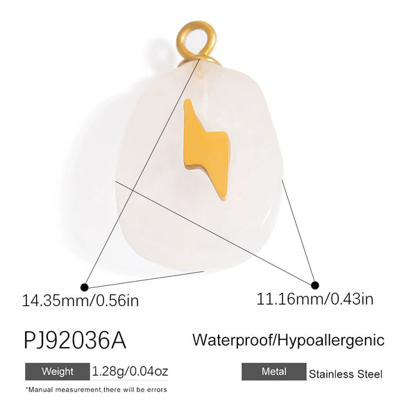 Jewelry Accessories Stainless Steel Perfume Bottle Dropshaped Cat's Eye Stone Electroplated Pendant Necklace