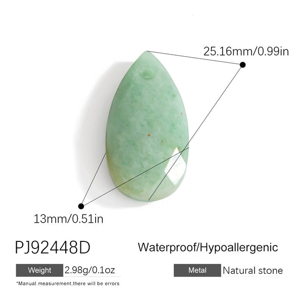 Jewelry Accessories Stainless Steel Perfume Bottle Dropshaped Cat's Eye Stone Electroplated Pendant Necklace