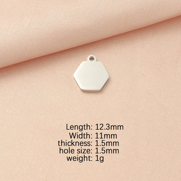 Jewelry Accessories Stainless Steel Polygon Pendant Electroplating Fashion Geometric